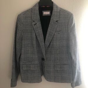 Classic black and white blazer